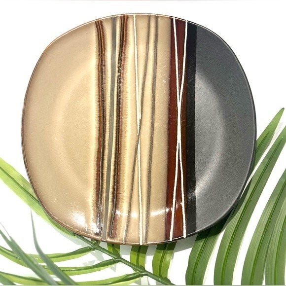 Better Homes & Gardens Bazaar Dinnerware, Brown, Set of 4 - Picture 5 of 8